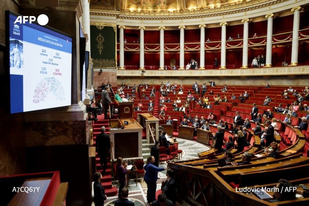 afpfr's tweet photo. 🏛️ Coup tactique à l'Assemblée : les députés ont rejeté vendredi le texte autorisant le travail de certains salariés le 1er-Mai, mais à la demande des macronistes pour contourner "l'obstruction" de la gauche et accélérer son parcours législatif ⤵️ https://t.co/XFbzbqLbOB