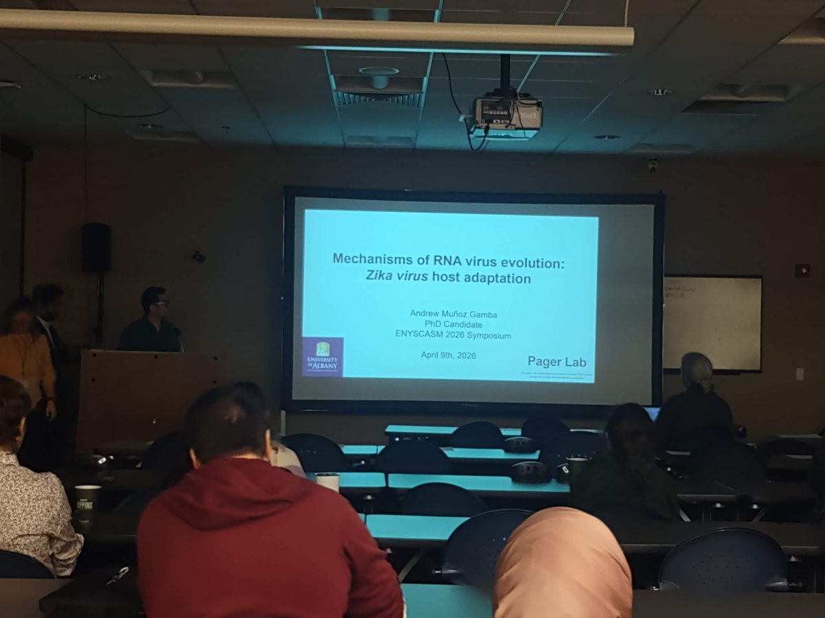 asm_eny's tweet photo. To continue our great presentations, Andrew Muñoz Gamba from SUNY Albany will be presenting on “Zika virus adaptation in mammalian and mosquito cells shows phenotypic differences after ten passages”.
#ENYSCASM #ENYASM #ASM #Symposium https://t.co/4sw2t0kqwy