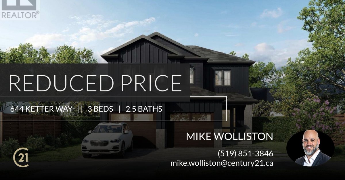 wolly76's tweet photo. 📍 Reduced Price 📍 This recently reduced home at 644 Ketter Way in Plympton-wyoming (plympton Wyoming) won't last long, so, don't wait to set up a showing! Reach out here or at (519) 851-3846 for more information! https://t.co/EUfQGmQpdj https://t.co/44pazD3AW8