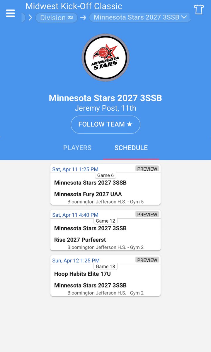 MNStars2027's tweet photo. Can’t wait to open up the AAU season this weekend at the Midwest Kickoff in Bloomington against some great competition🏀 #StarsFam @MinnesotaStars https://t.co/O9gbNZggVr