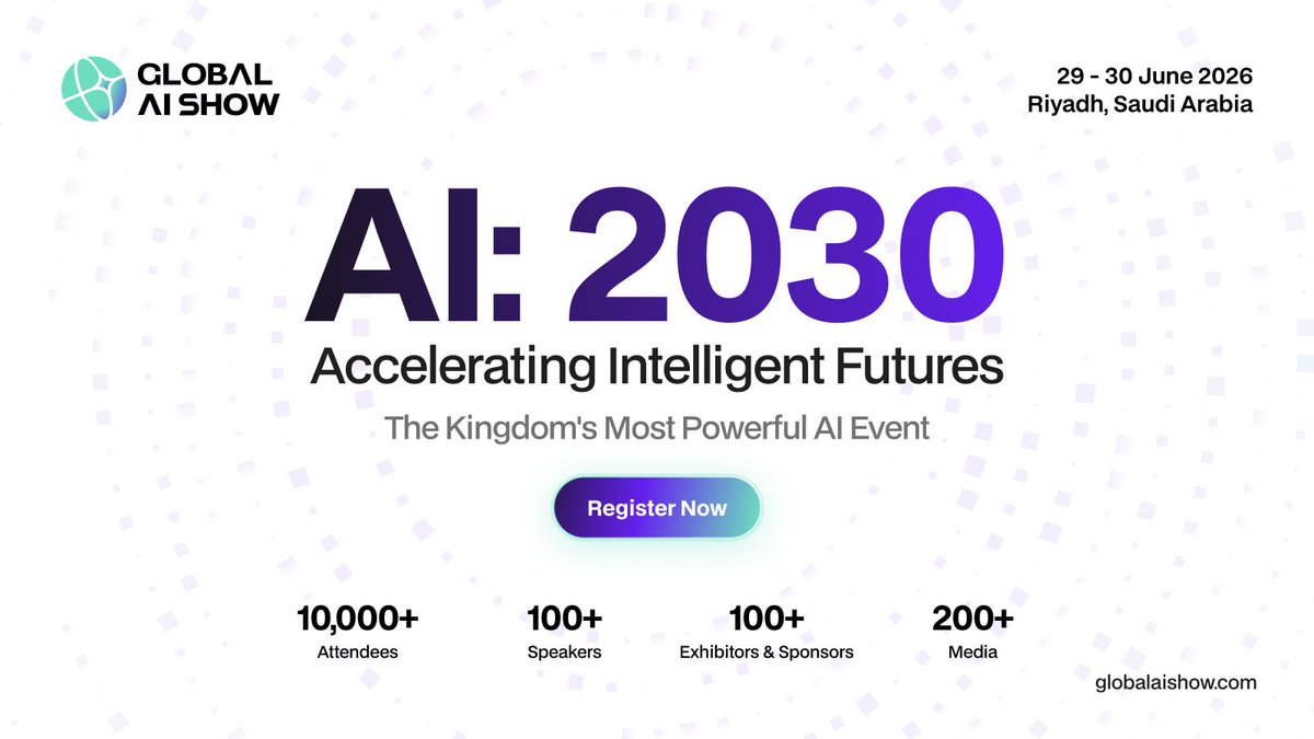 KEYDifference's tweet photo. Big news: Global AI Show 2026 just got louder.

Key Difference Media is officially on board as a media partner — and we're bringing you front-row access to two days that'll change how you think about AI.

Breakthrough ideas. Cutting-edge tech. Real-world impact. All in one place.

📍 Riyadh, Saudi Arabia
📅 June 29–30, 2026

Early bird tickets are LIVE — and they won't be around long.

Don't sleep on this.