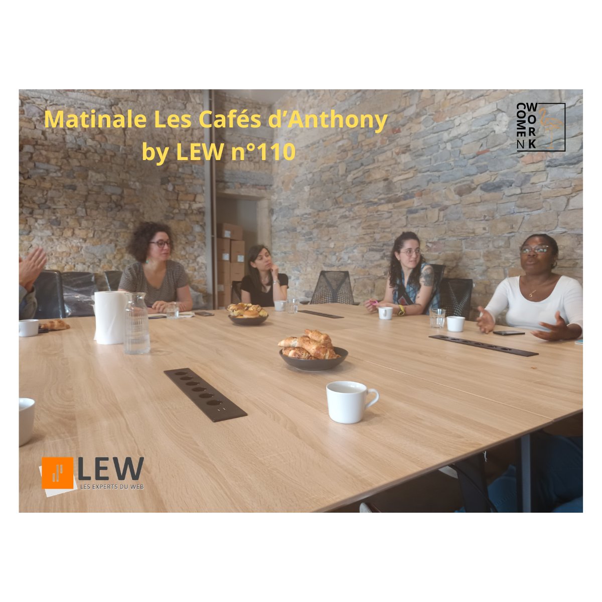 AnthonyRochand's tweet image. C'était la 110 ème des matinales Les Cafés d'Anthony by LEW, ce jour ! ☕️

Nous nous sommes retrouvés au superbe espace de Coworking Come'N'Work Lyon (déjà bien présent sur Montpellier).

Une dizaine d'entrepreneurs et professionnels ont pitché sur leurs activité.

#Networking