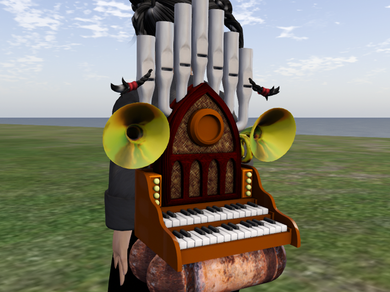 mochimochi41812's tweet image. 最近はあんまりインしてないけど
kowloonで配達ロボになったり
Engine Roomをブラブラしてました

スチームパンク系だとホルンみたいな金管楽器がモチーフのものも多いよね
私もパイプオルガンバックパックとか謎なヤツ作ってました
それにしても配達ロボかわええ
#SecondLife #Kowloon