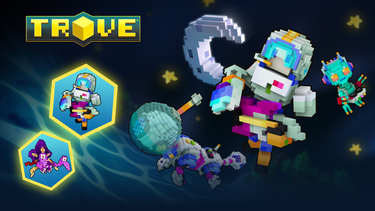 TroveGame's tweet photo. Space Flight Sale - Until April 21, 2026!

🚀Blast Off Back Into Adventure!

In celebration of the International Day of Human Space Flight, these Space Trove Packs are returning for a limited-time!

🧑‍🚀https://t.co/yF3mpsSp5i https://t.co/X8DLi31yii