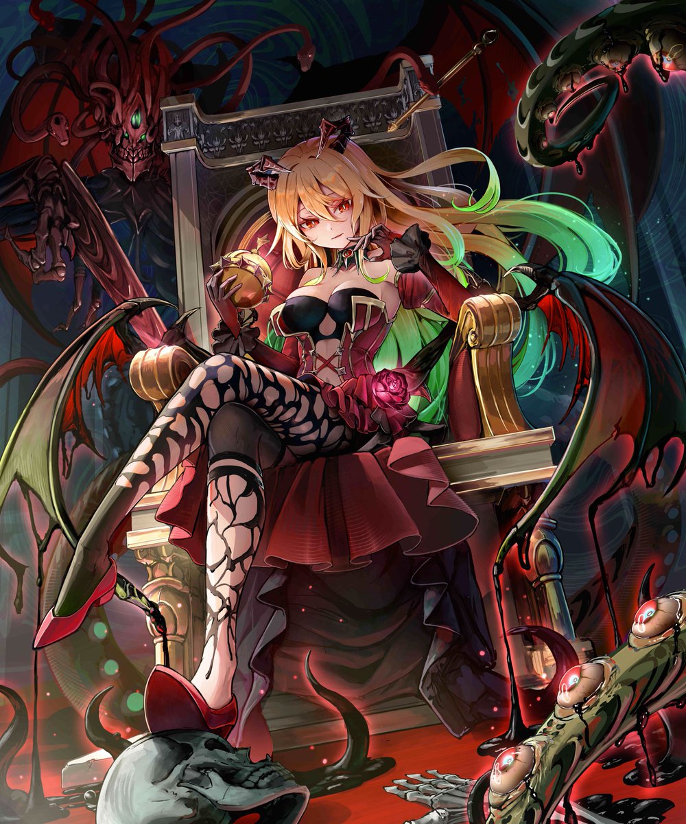習作　赤の女王
シャドバっぽくかけてたらいいなぁ