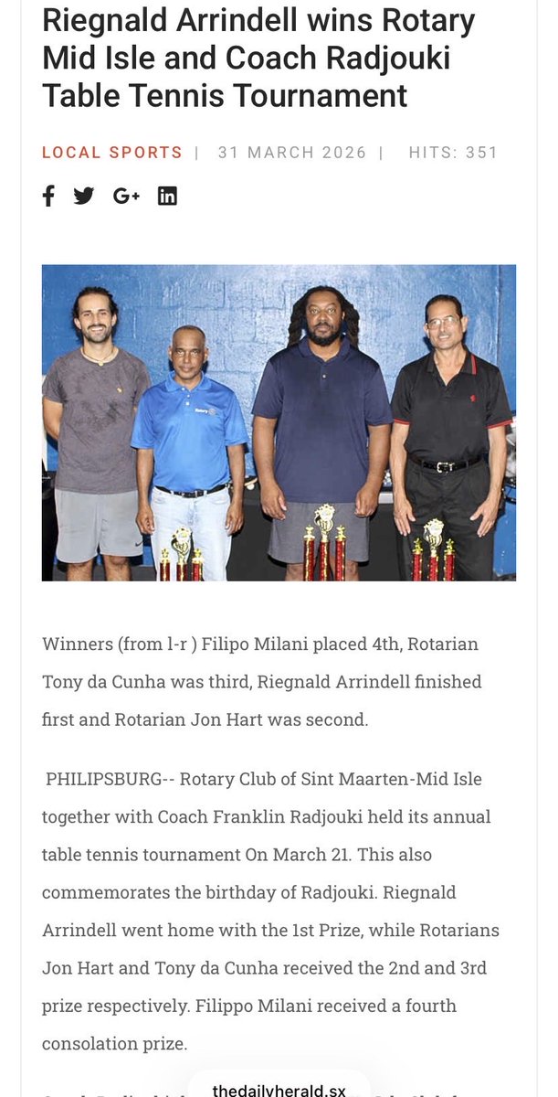 RotaryMidIsle's tweet photo. Online Press 

In the Daily Herald website about our Table Tennis Tournament! 

#recognizeneedstransformlives
#ServiceAboveSelf
#rotaryinternational
#UniteForGood
#rotarymidisle https://t.co/rOlM7JGWmo