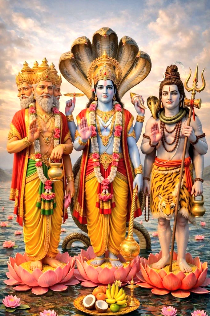 anandsri1977's tweet image. 🕉️ सृष्टि के सृजन, पालन और संहार के प्रतीक
       ब्रह्मा, विष्णु और महेश एक साथ 🙏

यह दिव्य दर्शन हमें संतुलन, शक्ति और श्रद्धा का संदेश देता है ✨

🌹शुभसंध्या 🌹

#Goodevening 
#Tridev #SanatanDharma #BrahmaVishnuMahesh
