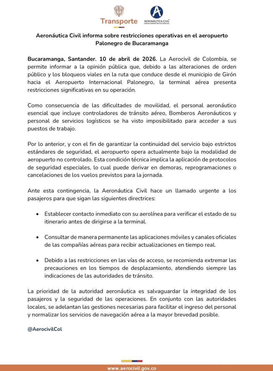 Aeronáutica Civil tweet media