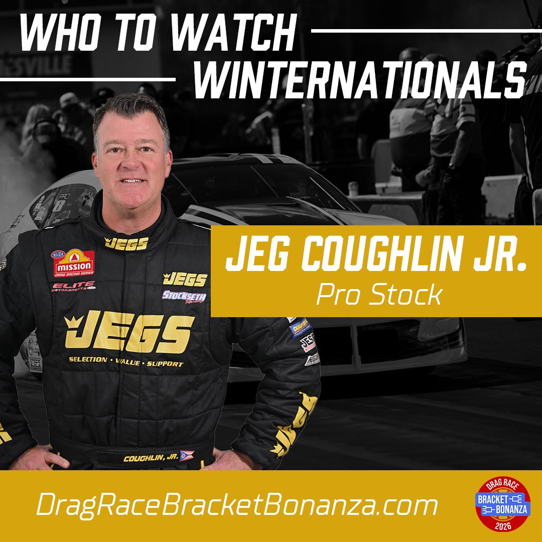 dragracebb's tweet image. Who are we paying special attention to going into the @NHRA #Winternats? In Pro Stock, we’re looking at Jeg Coughlin Jr. of @EliteMotorsLLC. The 6X World Champ hasn’t won a race since the 2024 #FallNats, so this historic race would be the perfect comeback.👏🏼