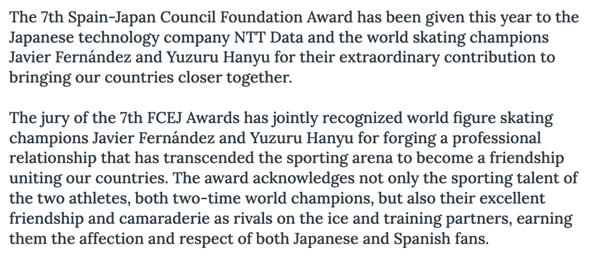 a big part of the yuzuvier lore is also the fact that their friendship literally won an award from the Spain-Japan Council Foundation back in 2019 😭