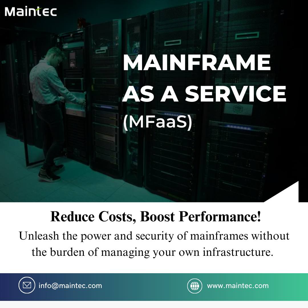 Maintec_Tech's tweet photo. Mainframe as a Service (MFaaS) offers #scalability #flexibility #costefficiency for mission-critical applications.

 https://t.co/6zlpDyQXSE

#MFaaS #mainframeasaservice #mainframe #mainframeservices #mainframesolutions #managedservices #maintec https://t.co/muJphmIBAb