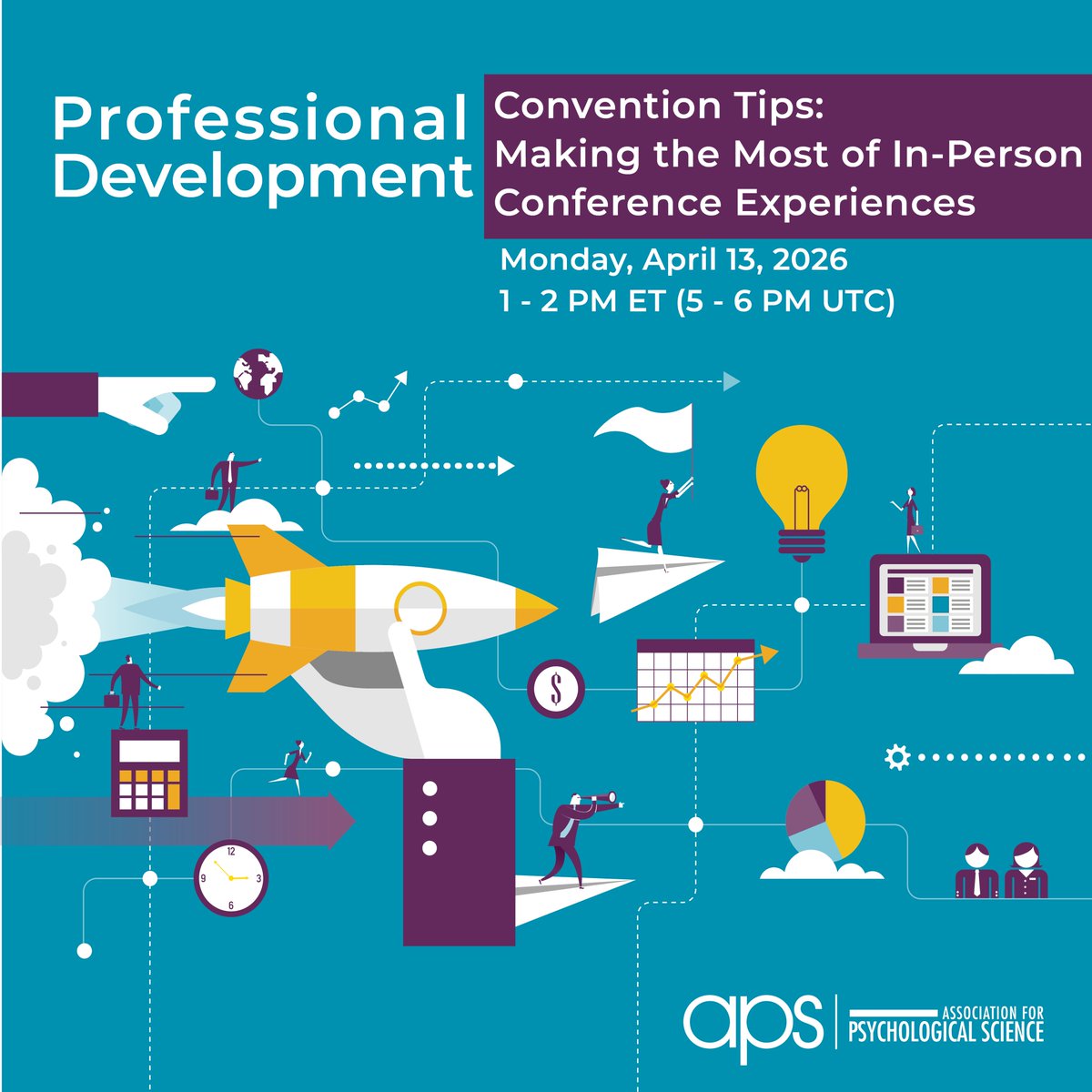 PsychScience's tweet image. Attending #APS26BCN this May?
Join us on April 13 for a webinar and learn tips for navigating choices, personalizing schedules, and maximizing the professional and personal benefits of a conference weekend. #Academia #Psychology
member.psychologicalscience.org/events/event-d…