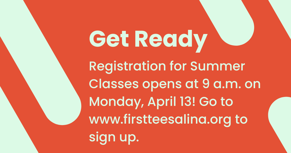 firstteesalina's tweet photo. Classes typically fill up fast for the summer sessions.  Don't wait! https://t.co/KrPEv5zq1a