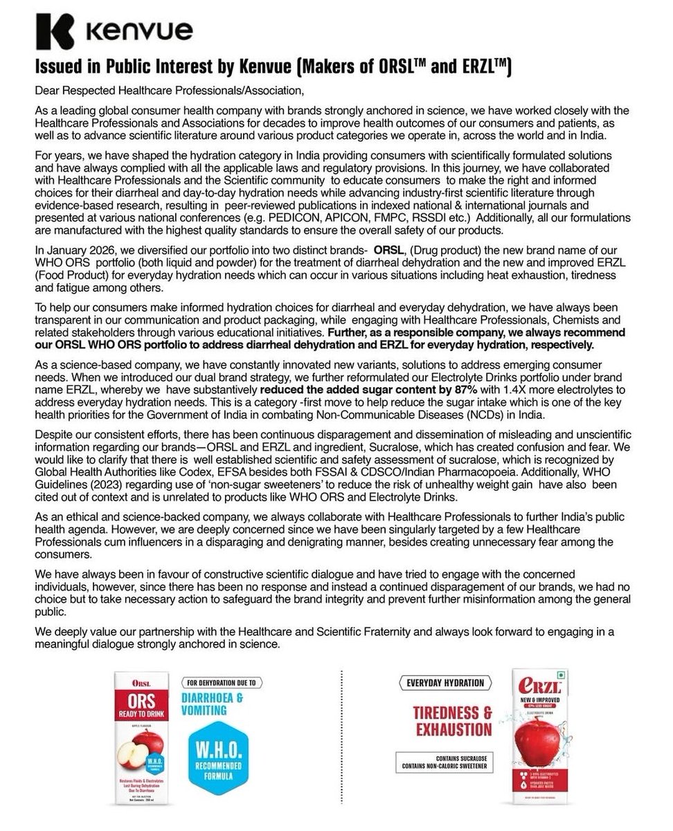 dr_sivaranjani's tweet image. IAP released it's position statement on ORS and electrolyte drinks. 

drive.google.com/file/d/1A_KZOk…

1. Multiple emails to IAP for more than 4 years,  to not take funds from Johnson&amp;amp;Johnson and Kenvue and not allow ORSL stalls in IAP conferences. Most of the mails and messages were not