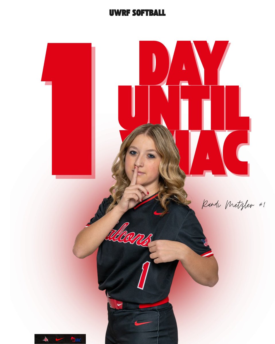 UWRFSOFTBALL's tweet photo. WON’T BE LONG NOW! One more day until our conference opener! 🔥⏳👏

#uwrfsoftball #team44 #wiac https://t.co/NzDknliWOW