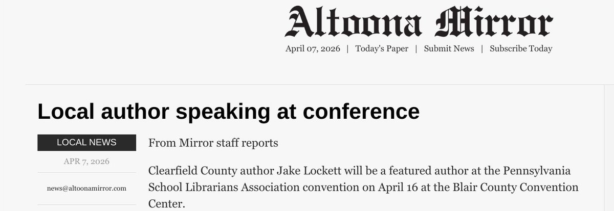 JLockettAuthor1's tweet image. It's so surreal that my debut picture, MY LIFE AS AN ASTHMANAUT, from @FreeSpiritBooks will be published in a few days. Also surreal, that there is an article about me on the @AltoonaMirrorPA website! The endorsement from @DisneyJr's Chris Nee is also there! #asthma #kidlit #pb