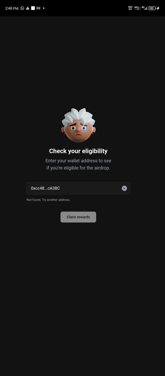 Tswain113's tweet photo. @ofc_the_club Is this ineligibility or it's a bug that needs to be fixed? 
Asking so I won't waste my time checking every now and then @ofc_the_club https://t.co/Bspn7JT0zr