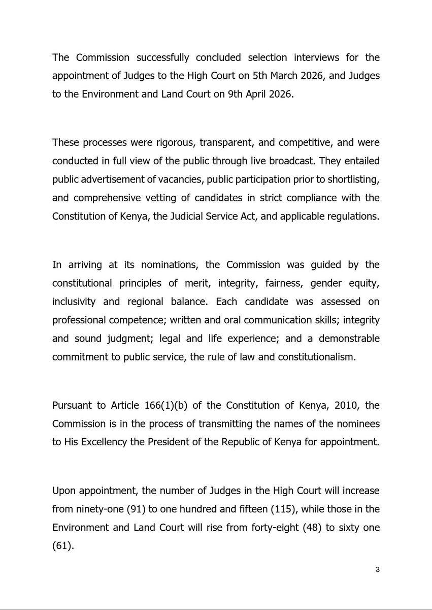Judicial Service Commission Kenya (JSC) tweet media