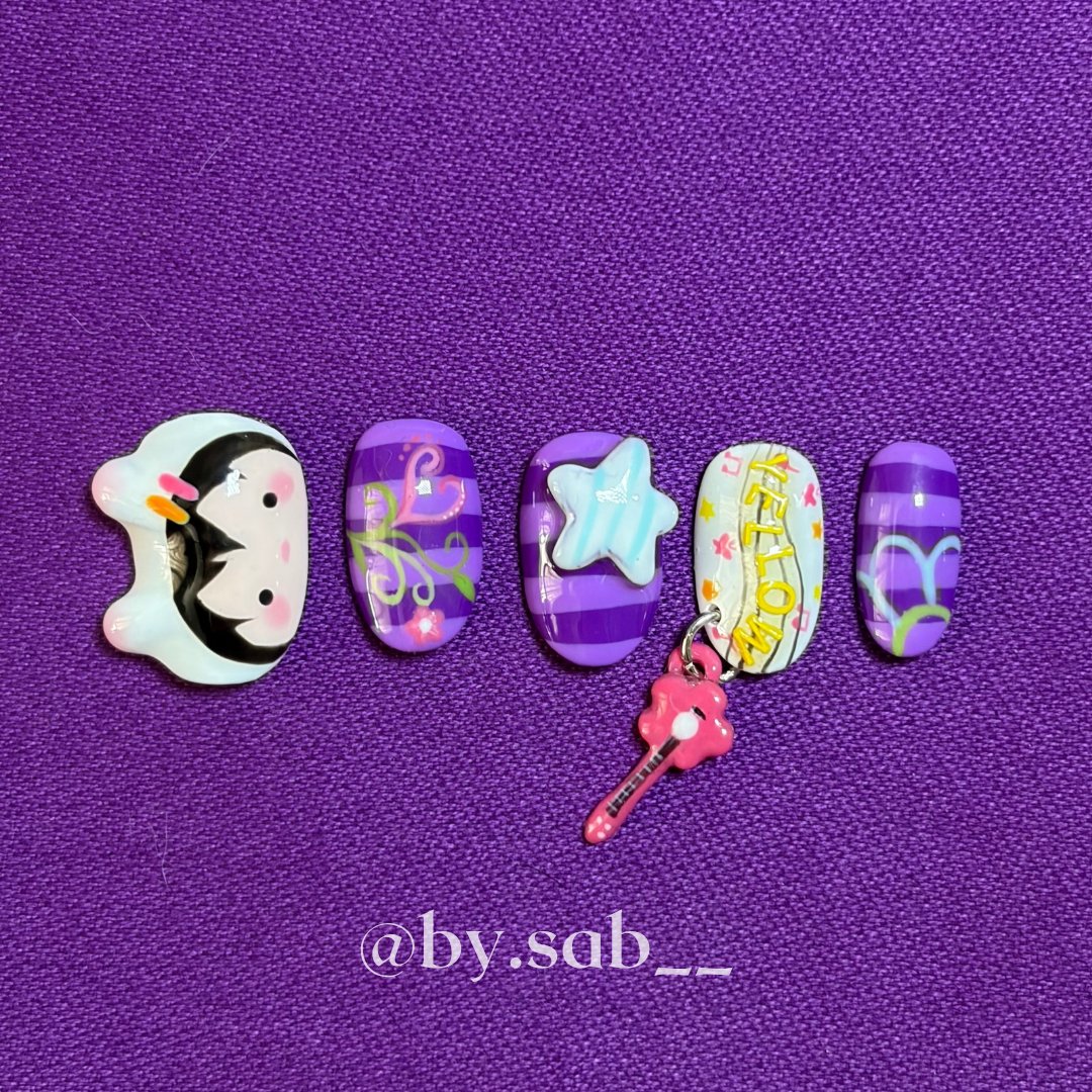 bysabbbb's tweet photo. ANY NAILS🧚‍♀️💜✨️ @any_GMMTV 

The sketch - the mess - the nails
#ANY #EmiBonnie #gmmtv https://t.co/XuQvbxkLHr