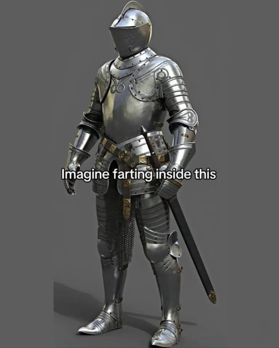 JacobsQTactical's tweet photo. 🛡️ Knight in shining armor? Looks cool, but try moving in that heavy medieval suit!

Modern tactical armor from Jacobs Quality Tactical is lighter, stronger, more flexible &amp; built for today’s threats.

(And yes… way easier to fart in than a sealed steel coffin 😂) https://t.co/ceYRsRl3l9