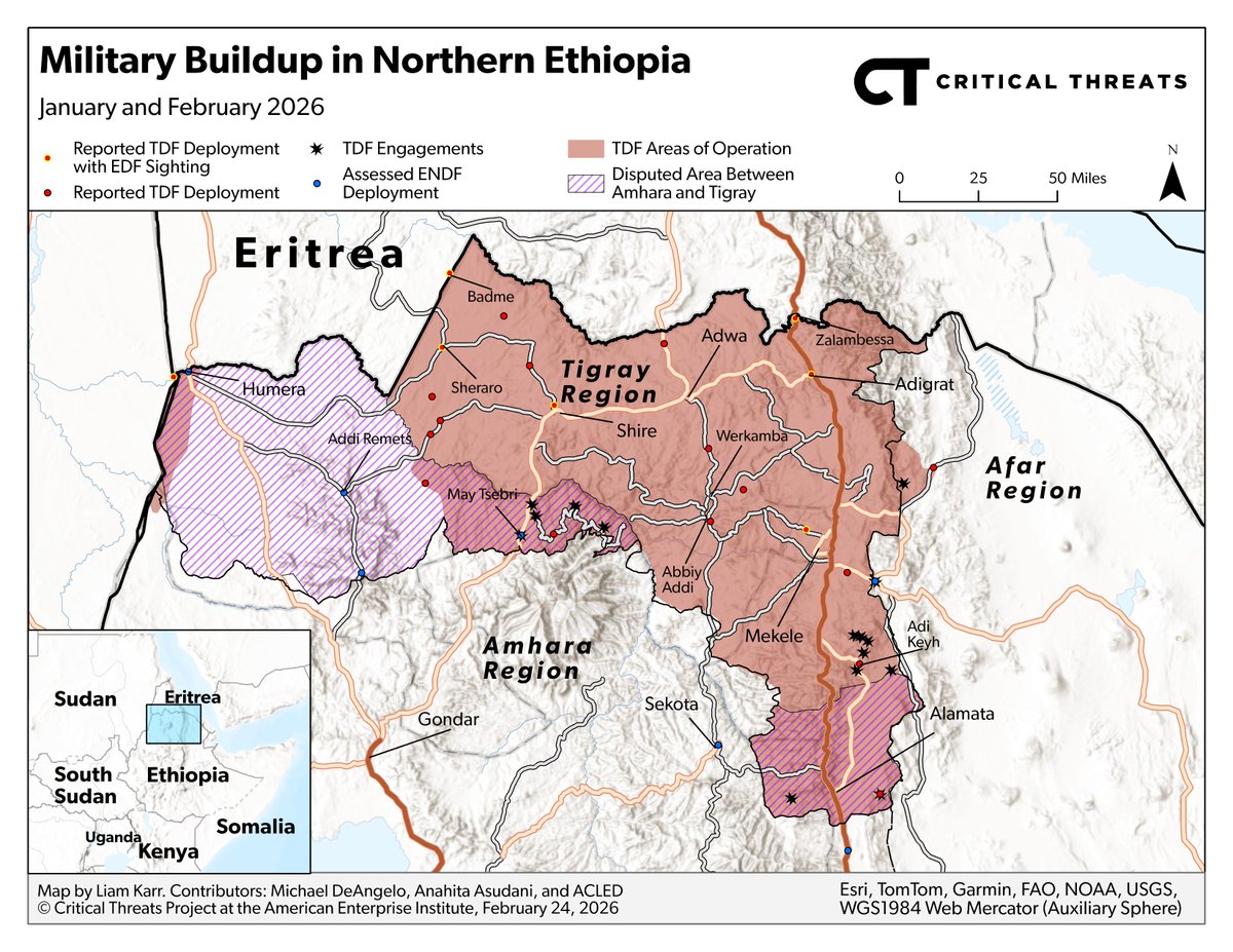 criticalthreats's tweet photo. NEW | The Ethiopian federal government extended the mandate of the Tigray Interim Administration (TIA) by one year, averting a flashpoint for the immediate resumption of war.

The impasse with the Pretoria peace deal remains unaddressed, however, and the risk of clashes remains high. 🧵⬇️