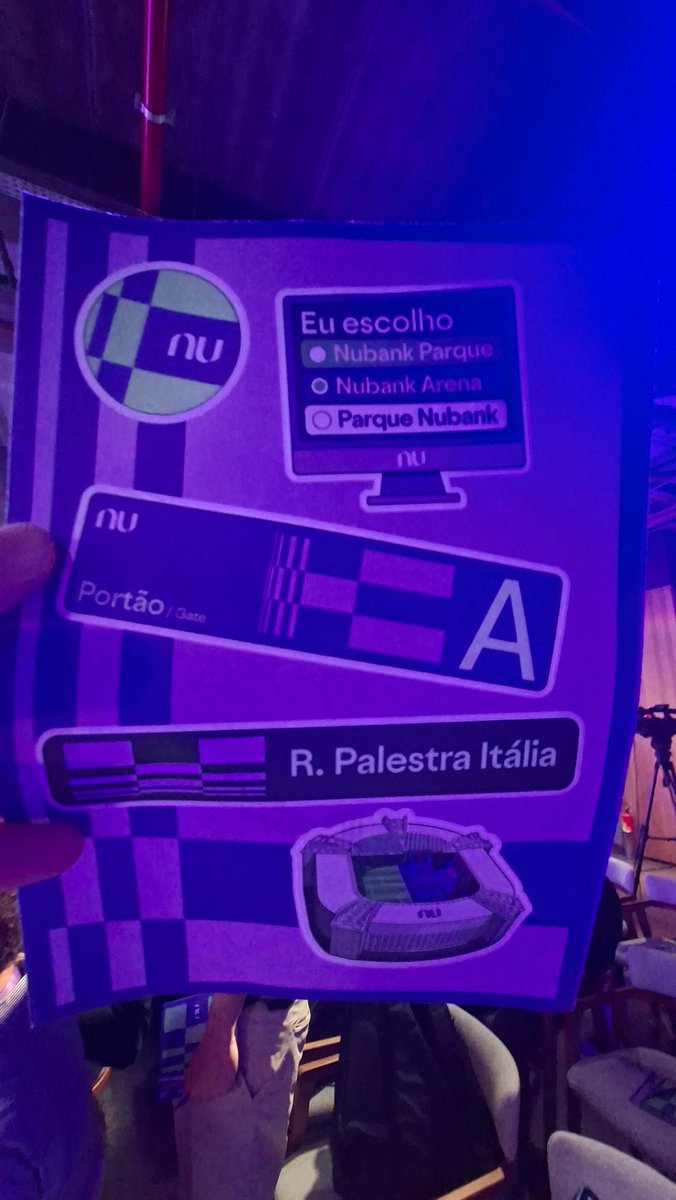 falasoler's tweet image. O torcedor palmeirense poderá votar para escolher o novo nome do estádio. As opções são:
Nubank Parque
Nubank Arena
Parque Nubank
Votação será até 30 de abril e o nome anunciado em 4 de maio.
nubank.com.br/vote