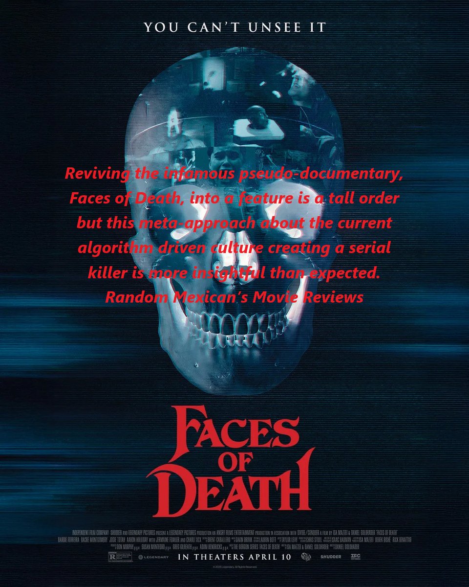 Grendel3434's tweet photo. My Review of #FacesOfDeath
#BarbieFerreira #DacreMontgomery #JosieTotah #AaronHolliday #JermaineFowler #CharliXCX #DanielGoldhaber #MovieReview #MovieReviews @Shudder
Full Review
https://t.co/hAZrPP67qR https://t.co/jAlz1Hs7qz