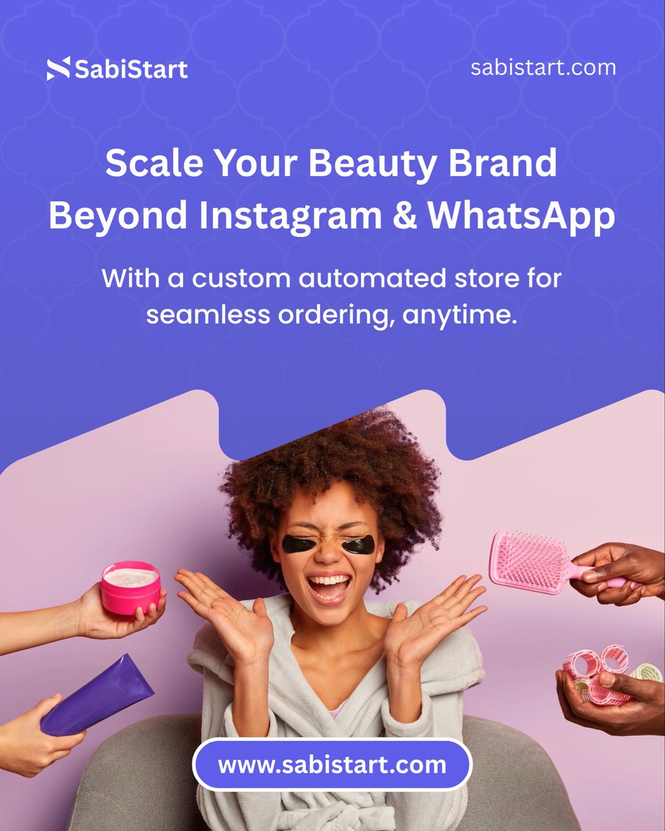 SabiStart's tweet photo. Still selling your beauty products via DMs?

You’re missing out.

Get a custom automated store that takes orders 24/7 and scales your brand beyond Instagram &amp; WhatsApp.

Stop chasing customers. Start growing.

https://t.co/m2t1mxaQer 🚀 https://t.co/xdandujkzr