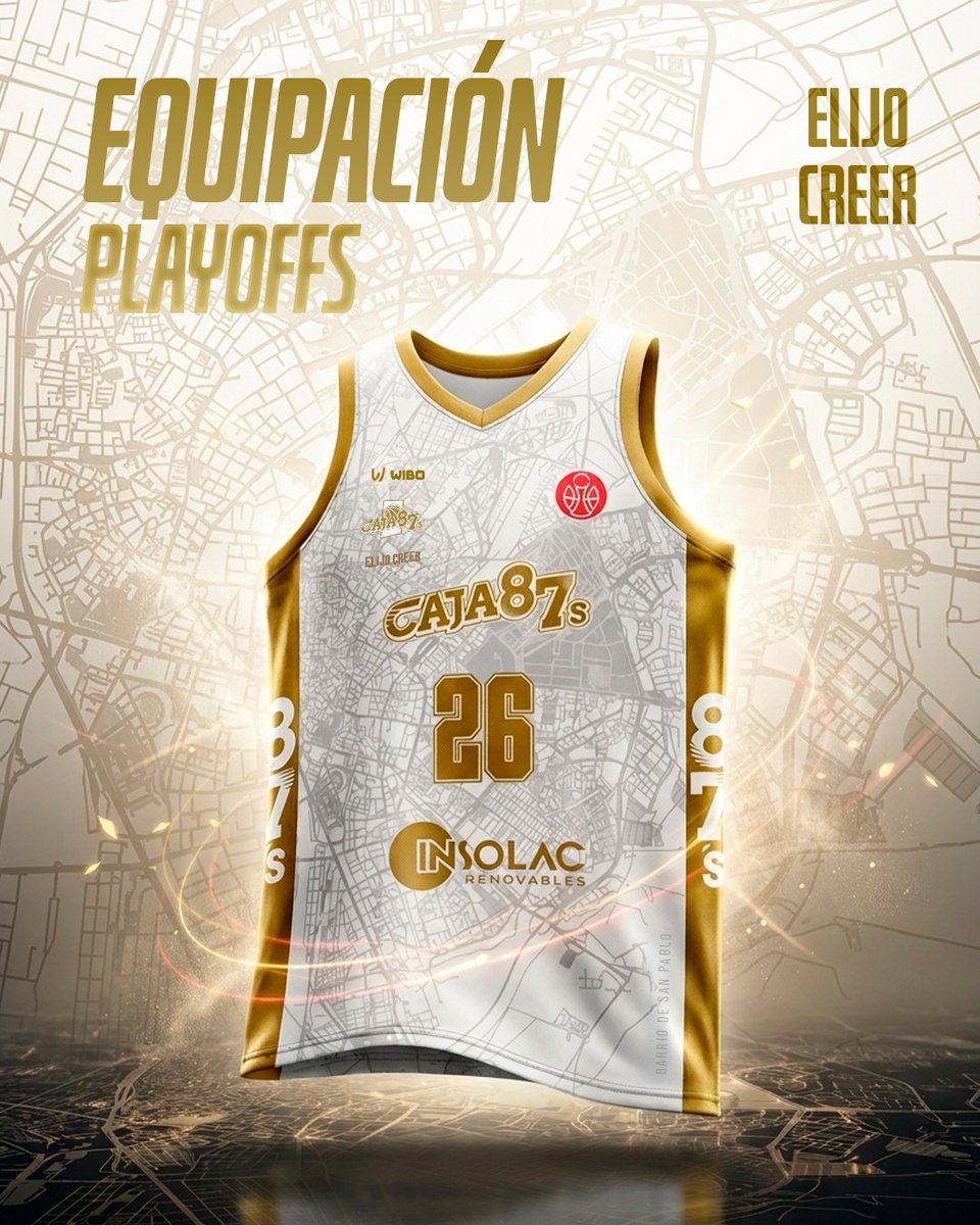 🔥💛 YA ESTÁ AQUÍ. LA EQUIPACIÓN DEL PLAYOFF . 💛🔥

No es una camiseta. No es una equipación.

Es la piel con la que el equipo afronta los partidos más decisivos de la temporada.

Blanco y dorado. San Pablo en el pecho.

🛒 Preventa  venta.caja87baloncesto.es/es/tienda/ver/…