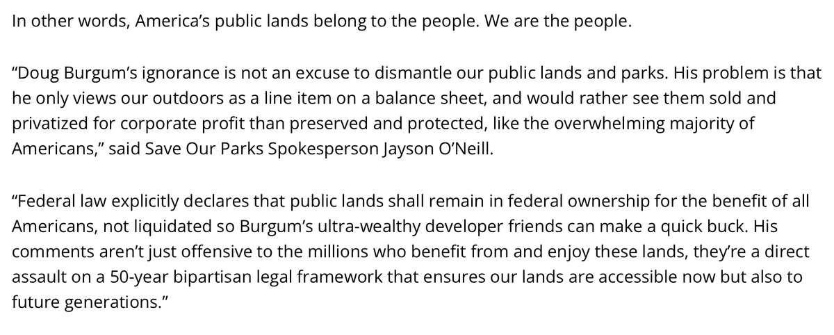 JDogMT's tweet image. Censorship @SecretaryBurgum is attacking our #parks, #publiclands, and #wildlife so his billionaire buddies can get richer. Ignorance is not an excuse to violate the law. arkvalleyvoice.com/the-threat-fro…