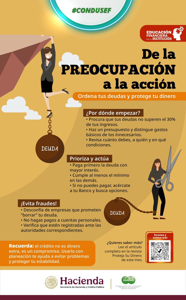 AsofichOficial's tweet photo. 💡📊 **De la preocupación a la acción.** Transforma tus inquietudes financieras en decisiones concretas: organiza tus gastos, define metas y toma el control de tu dinero desde hoy.

#EducaciónFinanciera #Condusef #Asofich https://t.co/3jGEiQyO2K