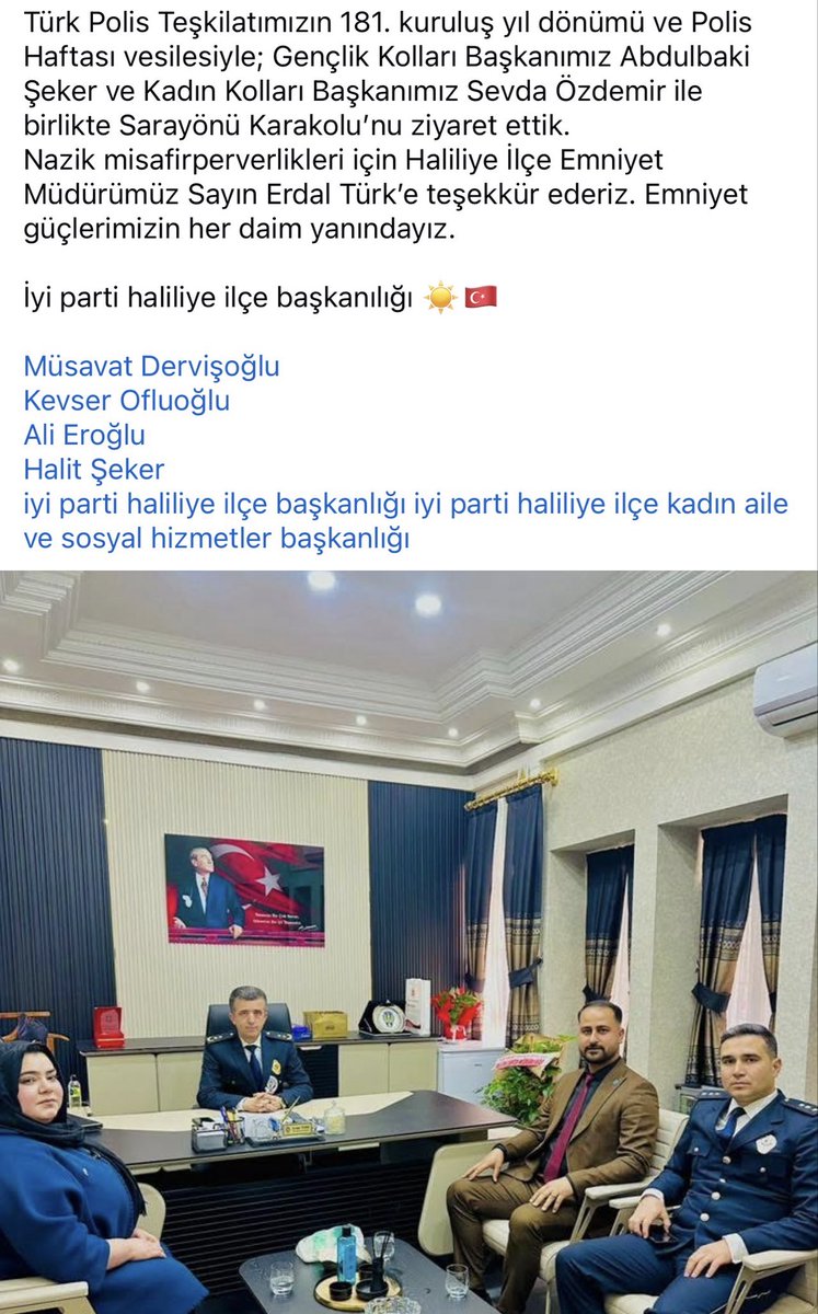 iYİ parti haliliye İlçe başkanlığı tweet media
