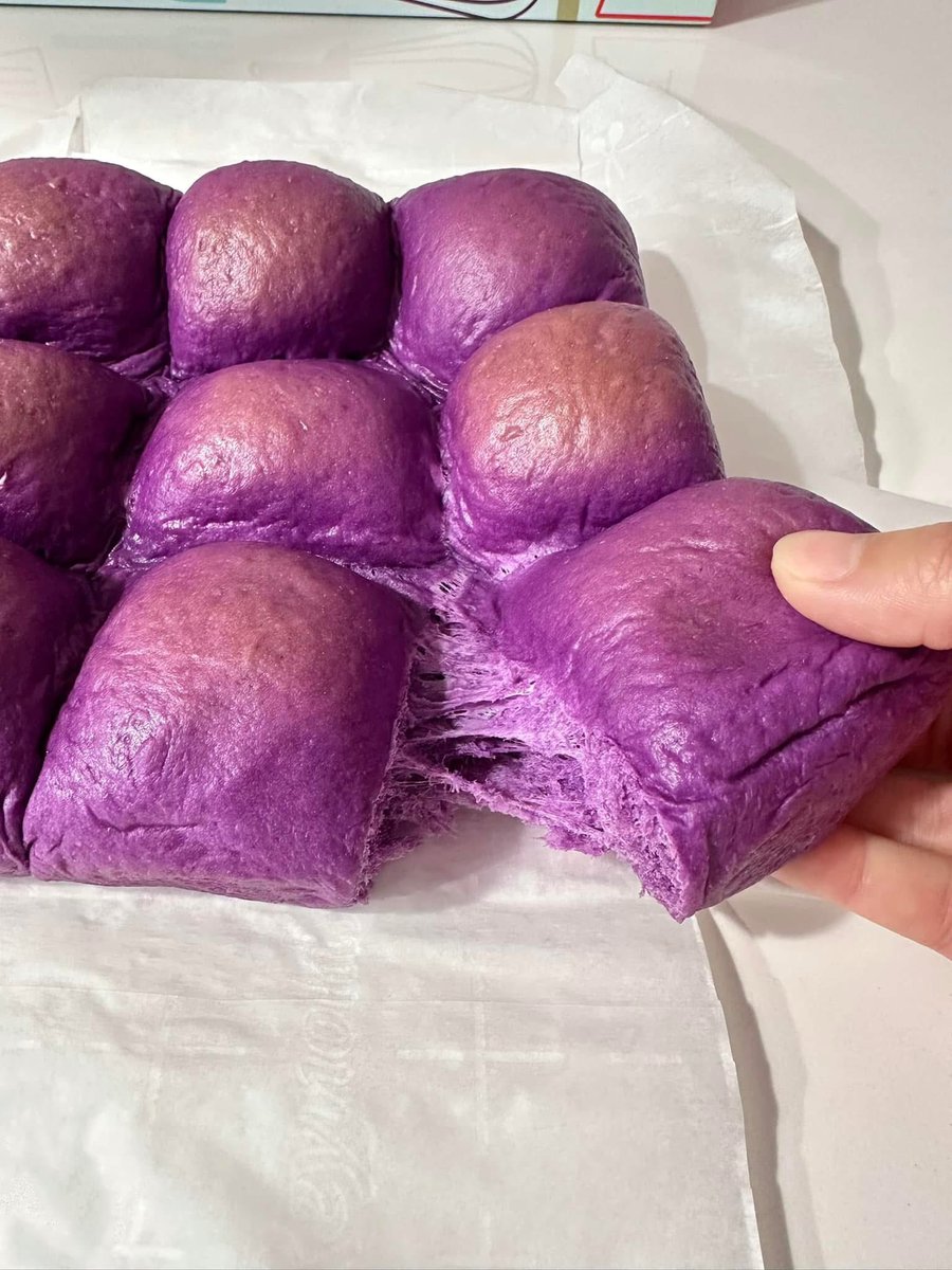 期間限定のウベパン💜
🇺🇸でウベといえばほぼココナツとコンビ🥥
ウベは山芋みたいな芋だからすりおろすと普通のとろろと変わらないし何かで風味をつけるしかないんだろうけどトレジョのウベアイスなんて紫色のココナツ味って感じ🤣後半は私が焼いたさつまいもの味がする紫芋パン
#hawaiianrolls