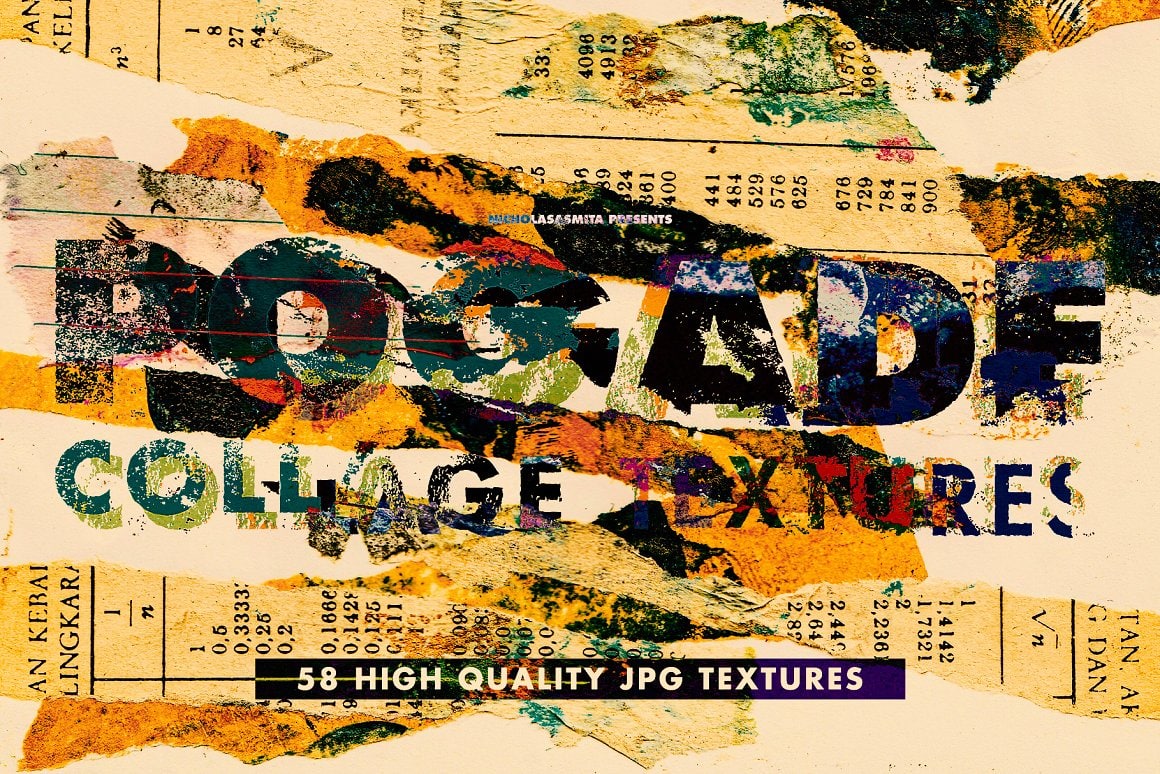 grav_stock's tweet image. 58 High Res Collage Textures