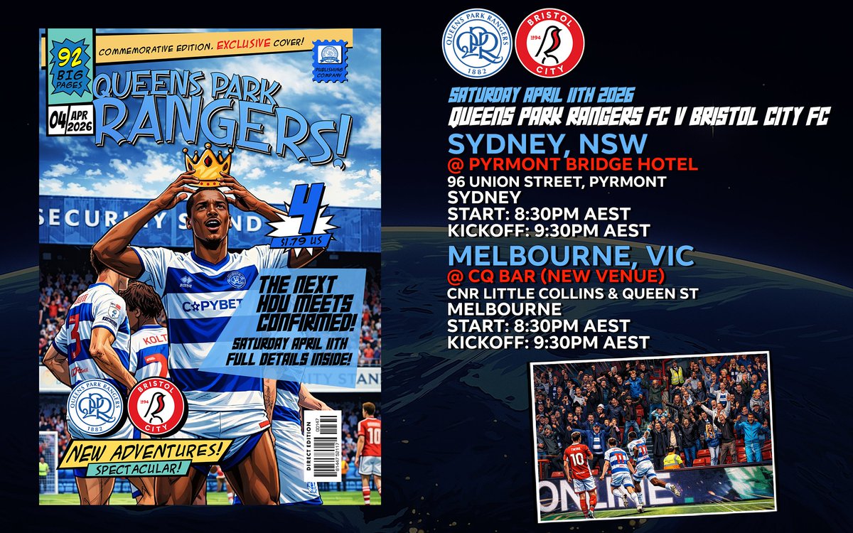hoopsdownunder's tweet photo. https://t.co/ROEYTPBbaf

#QPR are home again &amp; looking for another League Double scalp as Bristol City FC visit Loftus Road tomorrow for an early kick off match in the 2025-26 Sky Bet Championship. 

Sydney &amp; Melbourne will be meeting for this match at their respective venues. https://t.co/379cgB5rY0