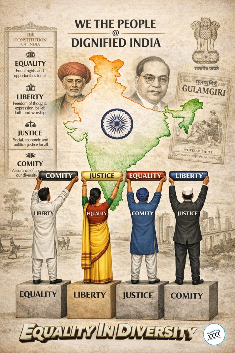 Equality in diversity is the foundation of our strength and identity, where different voices, cultures, and experiences come together, united by shared values, to build a dignified, inclusive, and just future for all.
#JyotibaPhule #PhuleJayanti #EqualityinDiversity