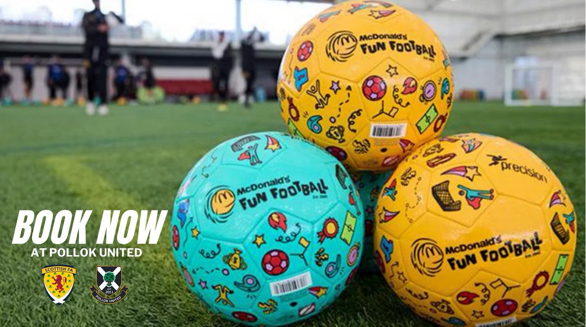 PollokUtdS_A's tweet image. ⚽ IT'S BACK!
McDonald’s Fun Football
Starts this Sunday the 12th of April
🕙 10–11am (2017–2021)
🕚 11–12pm (2013–2016)
(For Ages 5–12)
Sign up on the day or register through: John@PollokUnited.org.uk
@McDonaldsUK @ScottishFA @ScotFAWest 
#FunFootball #stayactive #SundayFootbal