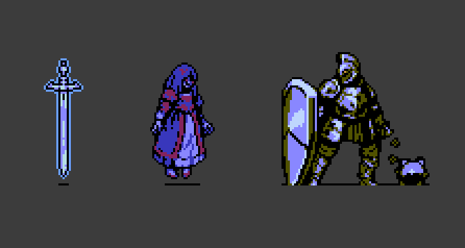 mogeldev's tweet photo. A couple more enemy sprites  

#pixelart #indiegame #gamedev #ドット絵 #Godot #indiedev https://t.co/zpE6POJG7R
