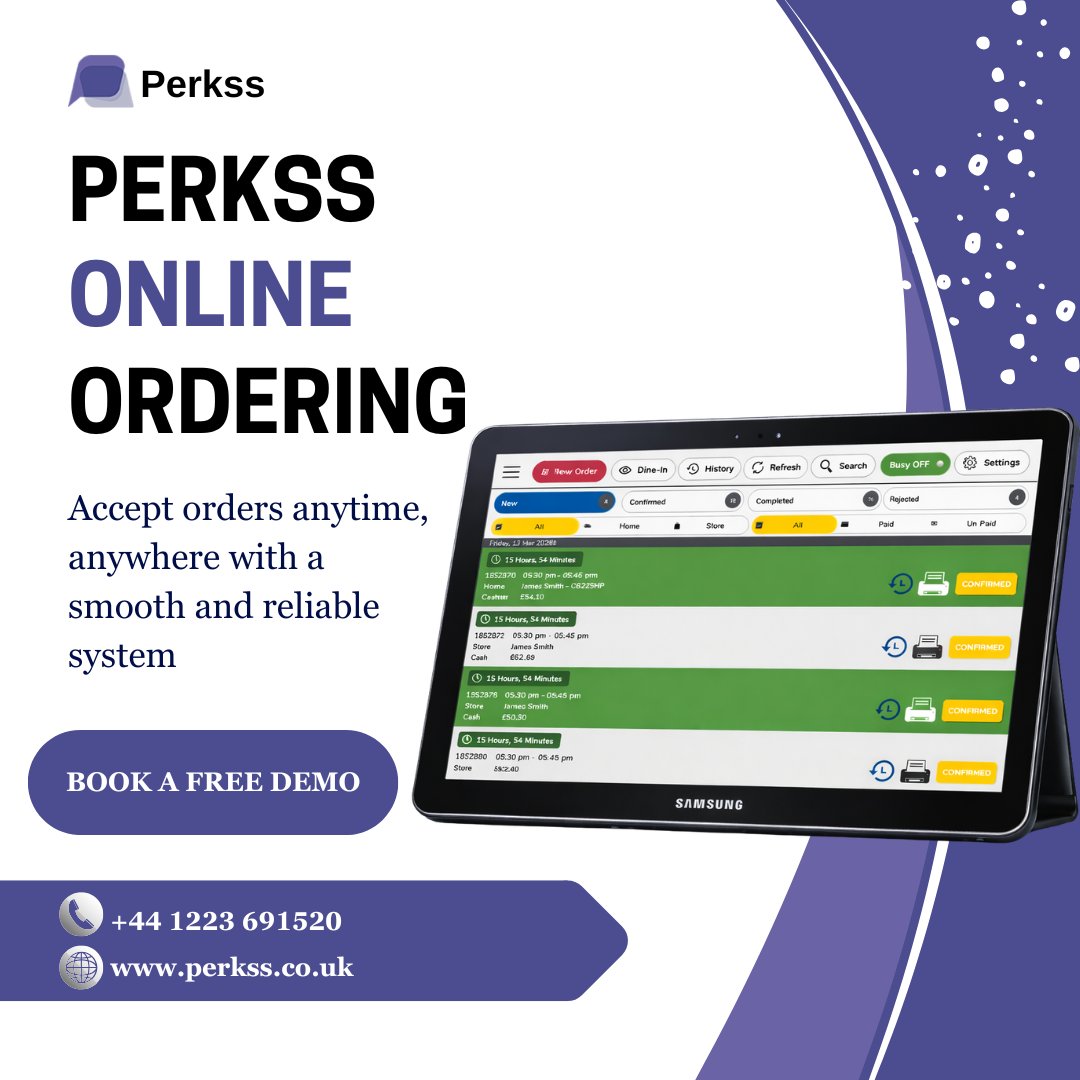 Perkss_co_uk's tweet image. Take your business to the next level with *Perkss Online Ordering System* 🚀

Now accept orders anytime, anywhere with a smooth and reliable system that keeps your customers happy and your operations effortless.

#Perkss #OnlineOrdering #Perkssonlineordering #RestaurantTech
