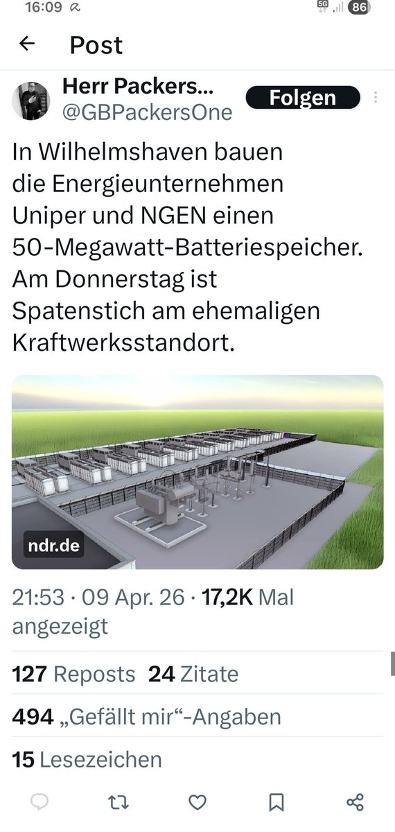 Betriebsdauer: Typische Batteriespeicher dieser Größenordnung und Art sind auf eine Speicher- und Einspeisedauer im Bereich von 1 bis 2 Stunden bei voller Leistung ausgelegt (was bei 50 MW zu einer Kapazität von ca. 50-100 MWh führt).
