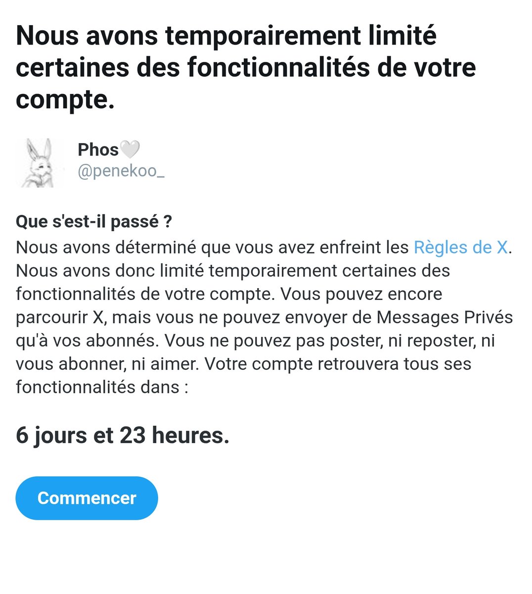 penekooo_'s tweet photo. Ouais cc c'est @penekoo_ j'ai ete ban pour mon tweet sur l'autre connard et je suis ban UNE SEMAINE JE VAIS ME TUER PTN DE MERDE. https://t.co/UP00Yv9DLl
