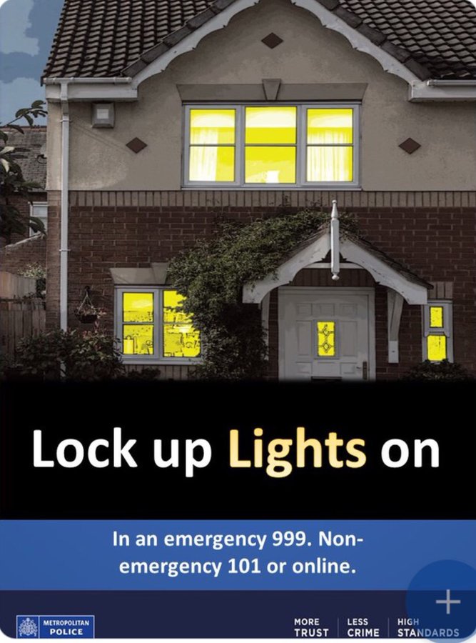 Don't leave your home in darkness in the evenings