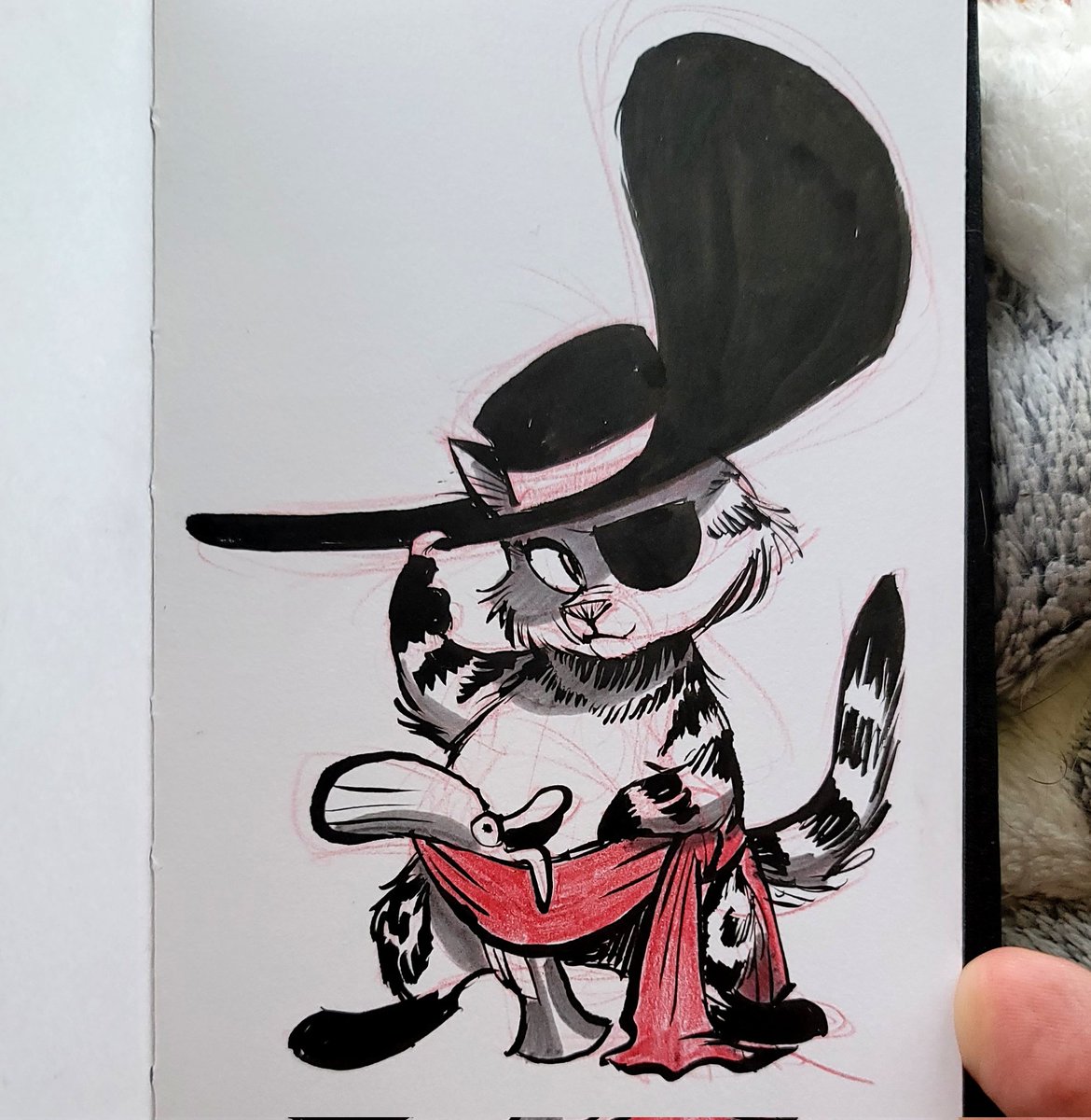 erin_humiston's tweet image. Even more trouble...

#cat #pirate #redpencil #inkbrush #greytonemarker