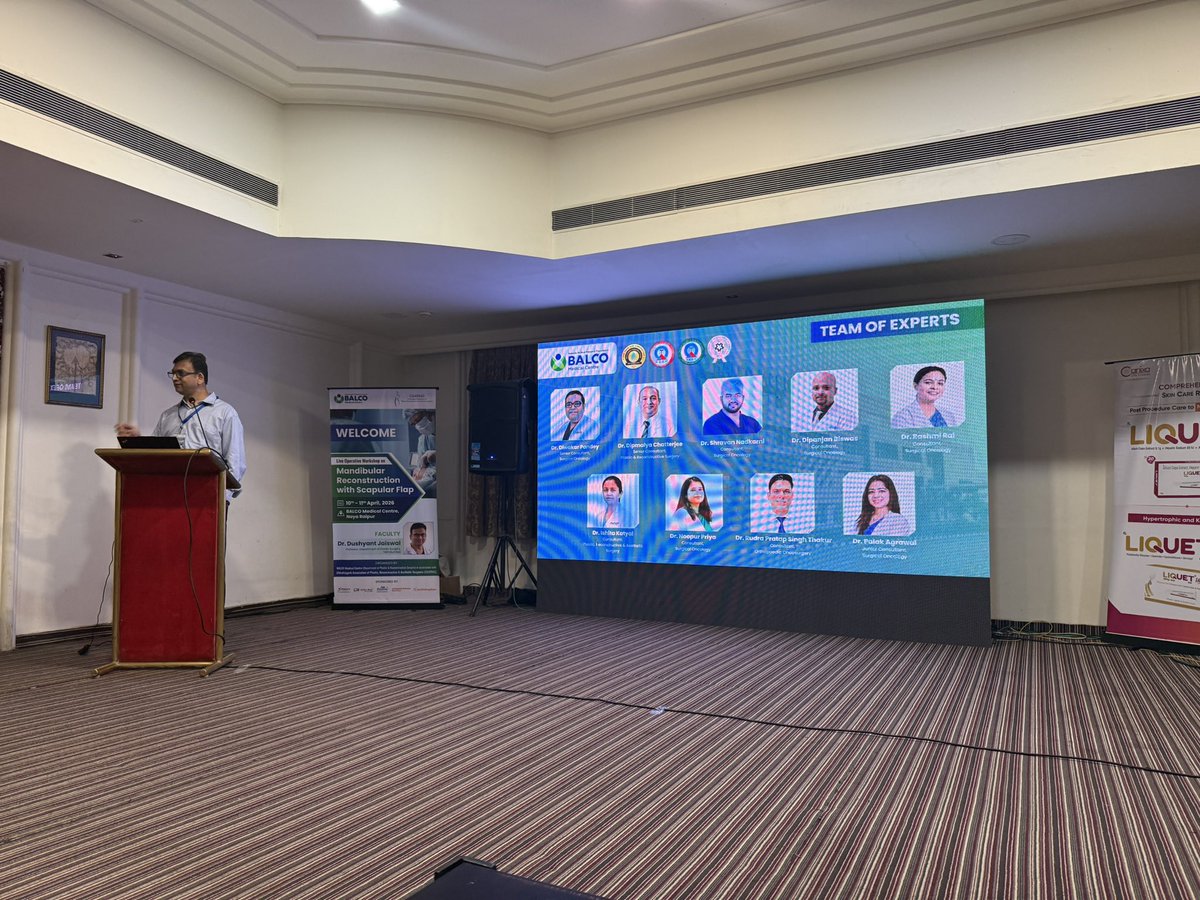 SirohiBhawna's tweet image. A superb start to the head and neck cancer reconstruction workshop led by @DrDushyantJ @TataMemorial @BalcoMedical .. enjoyed the talk and discussions .. look forward to the workshop at BMC tomrrrow ! Thank you ! @dr_dipmalya #dr ishita katyal super blessed to have 2 amazing