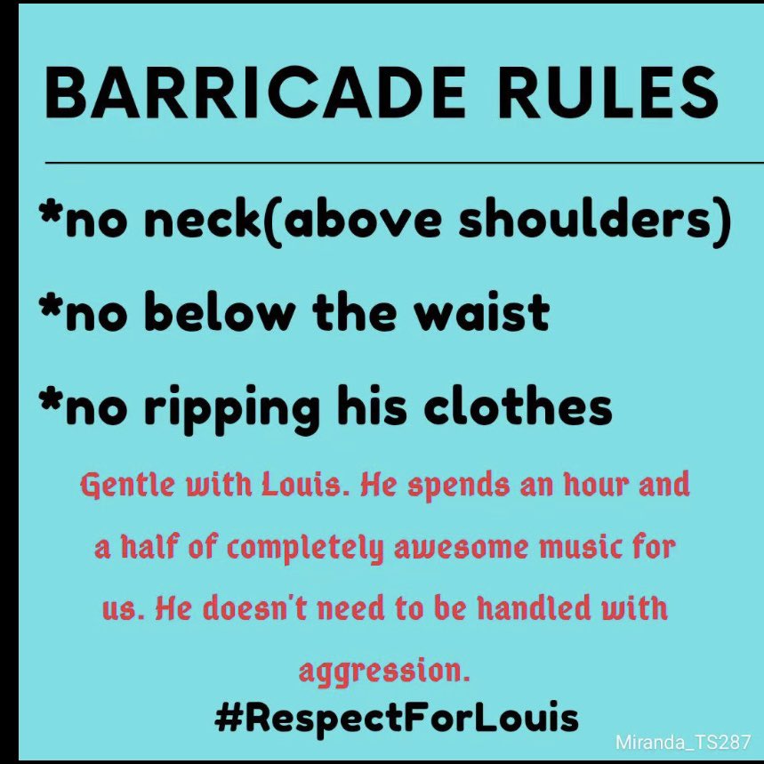 📢 PLEASE SHARE! After last night and clearly seeing Louis not happy and someone laughing about is upsetting. PLEASE treat him with kindness.  PLEASE be gentle with him. PLEASE RESPECT 'HIS' BOUNDARIES. Let's do better for the rest of his tour 💙 
#RespectForLouis