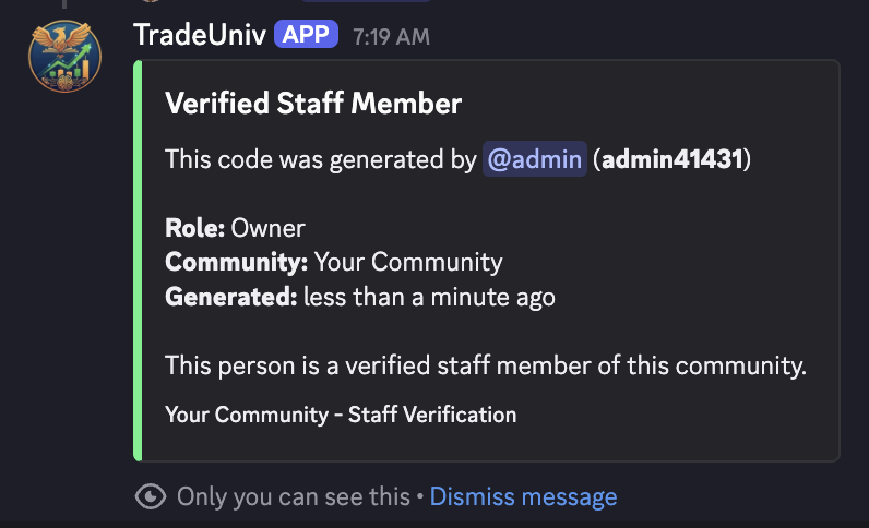 Impersonation scams are the #1 social engineering attack in Discord trading communities.

Someone copies your admin's name, swaps one letter, clones the profile pic, and DMs your members asking for money or "verification." By the time you find out, the damage is done.

And it