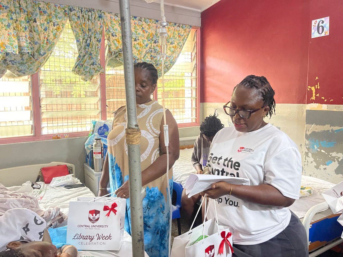 centralunivgh's tweet photo. Central University marked #LibraryWeek2026 with a CSR outreach to Tema General Hospital, donating books, bedsheets, dustbins & toiletries to support young patients.
More: https://t.co/xoVqsPR848 https://t.co/jMIFeAyXHV
