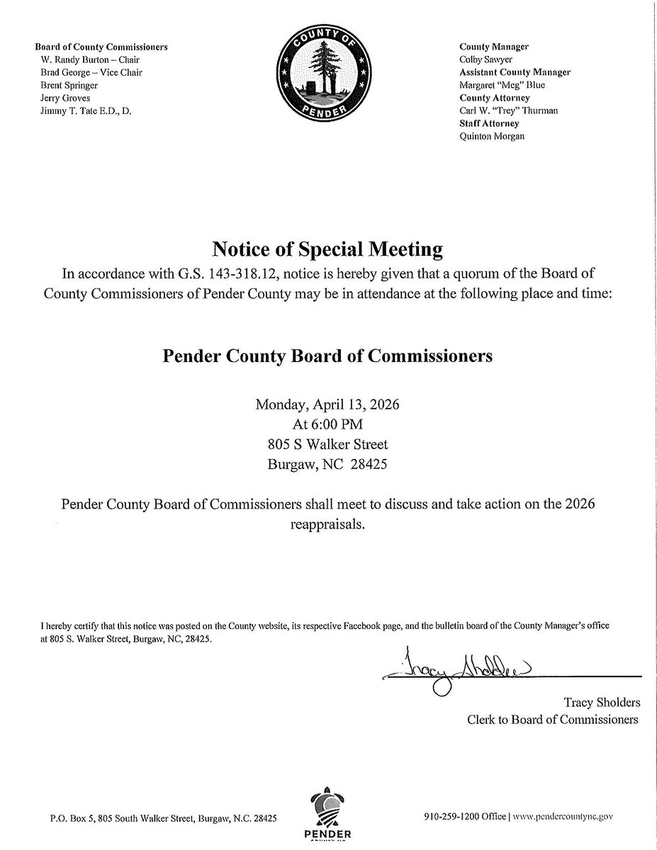 Pender County, NC tweet media