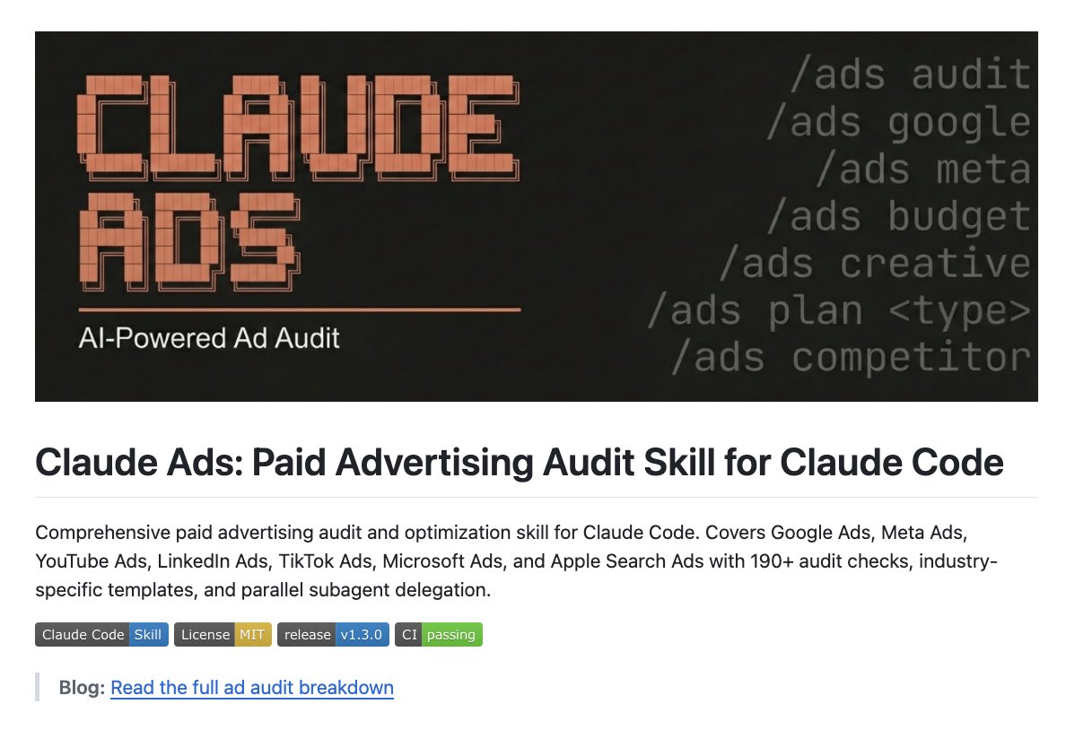 Shruti_0810's tweet image. 🚨 You don’t have an ads problem.
You have a visibility problem.

Someone just turned Claude into a full paid ads auditor… and it’s kinda insane.

It runs 190+ checks across:
• Google Ads
• Meta Ads
• LinkedIn Ads

→ Finds exactly where your money is leaking
→ Explains why