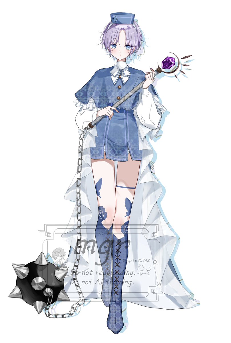 サンプル用に描いた僧侶ちゃん
魔法と見せかけてモーニングスターで殴ってくる💪